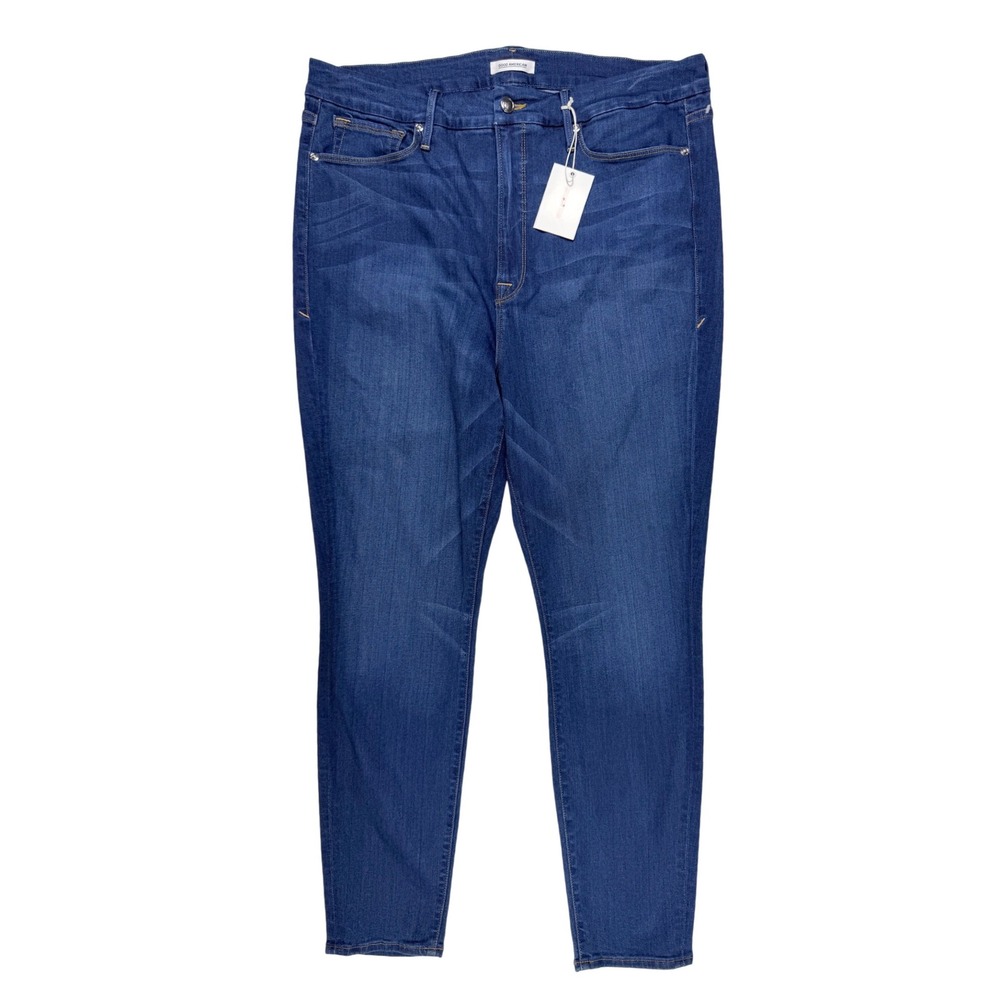 Good‎ American Good Waist Jeans Womens 24 Blue NEW High Rise Skinny GAGW108